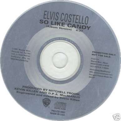 RARE ELVIS COSTELLO CD S SO LIKE CANDY U.S. PROMO 91 NM